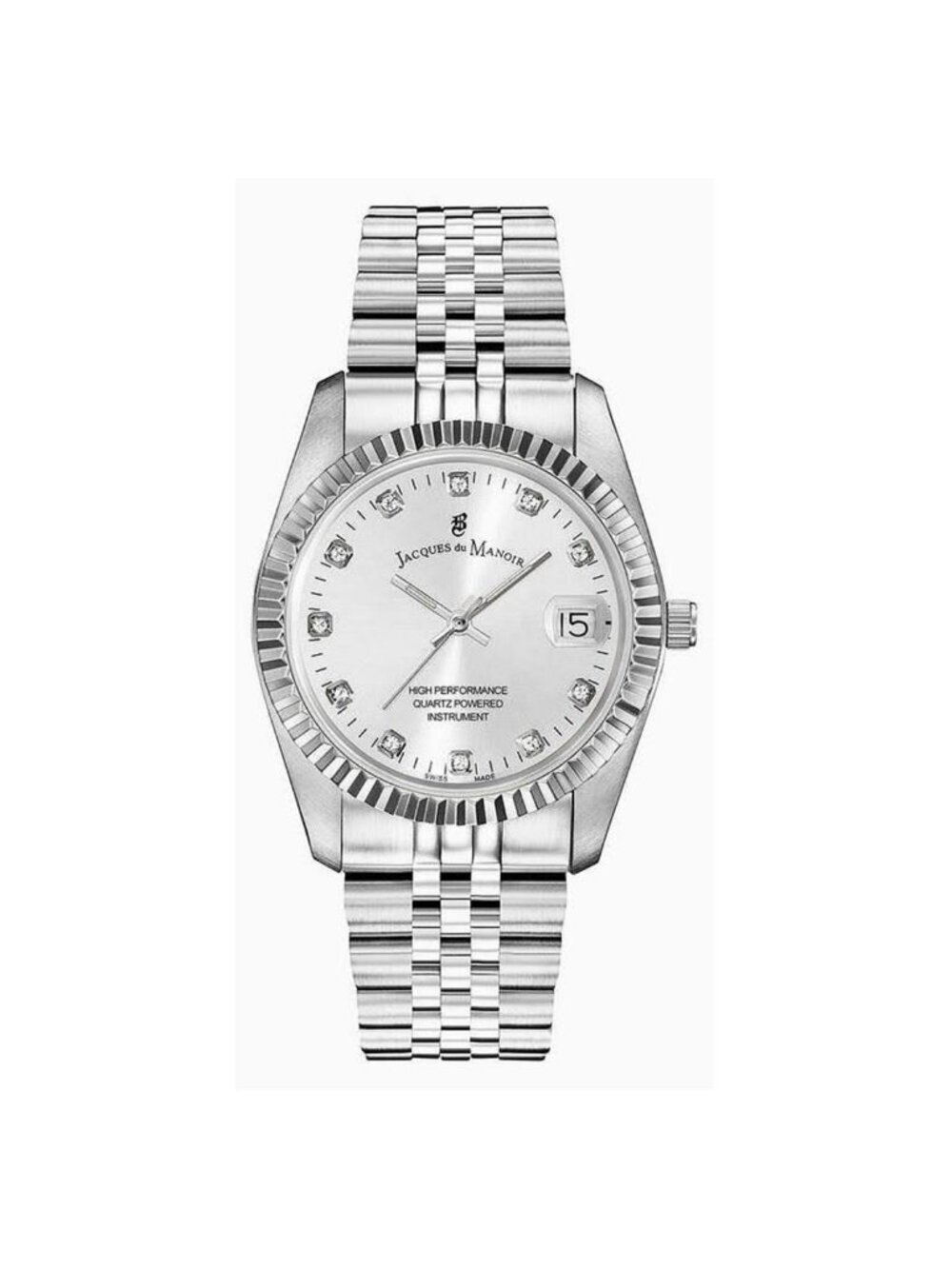 NWT Jacques Du Manoir Inspiration Business Diamond Silver-tone Dial Unisex Watch